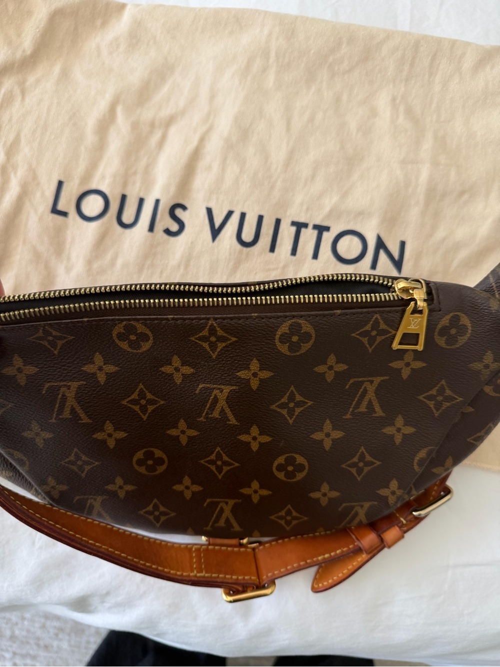 Louis Vuitton Monogram Belt Bag in Brown with Gold Hardware - Picture 7 of 17